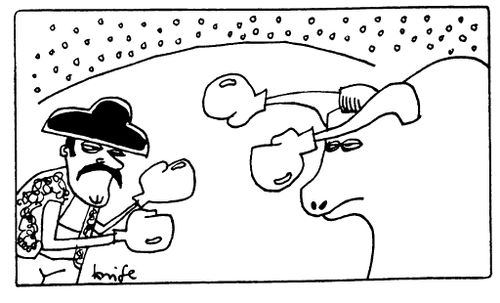 Boxing Bull Fight