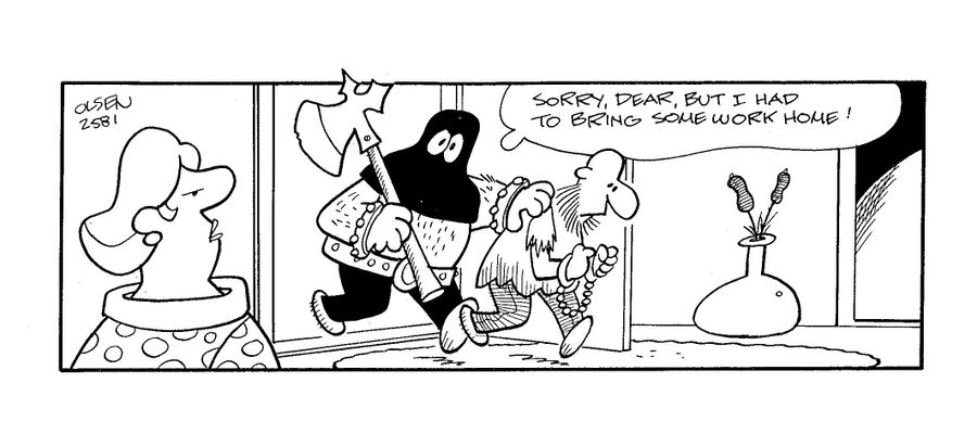 'Sorry dear, but I had to bring some work home!'