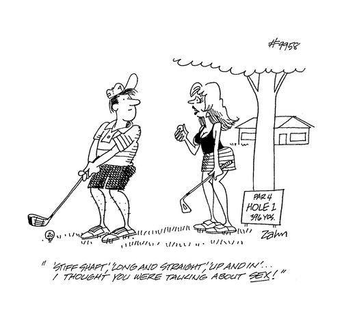 ''Stiff shaft', 'long and straight', 'up and in'...I thought you were talking about sex!'