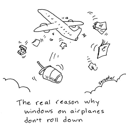 The real reason why windows on airplanes don't roll down.
