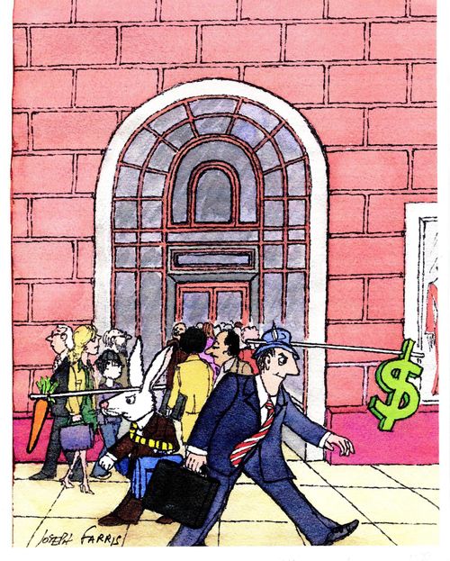 Carrot and Stick/Money and Businessman.