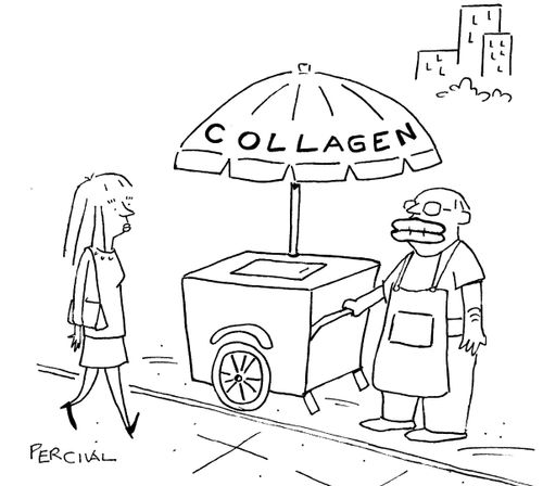 Street Vendor selling Collagen.