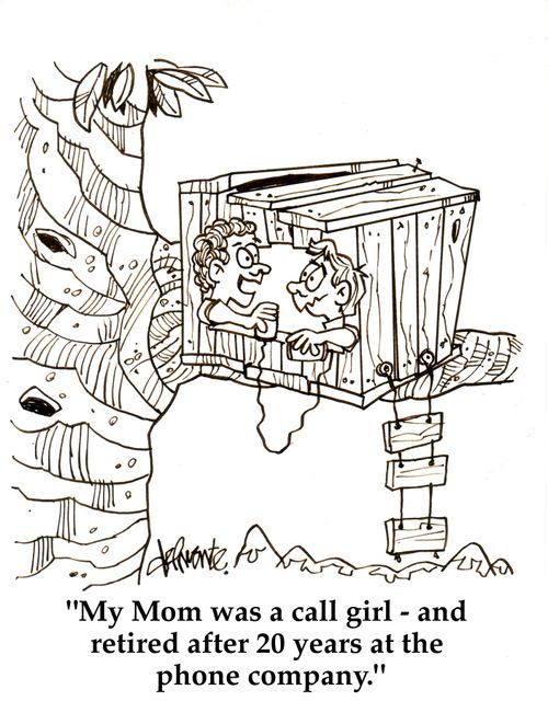 'My Mom was a call girl - and retired after 20 years at the phone company.'