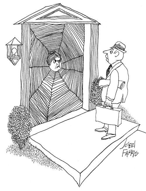 Man coming home to a spider