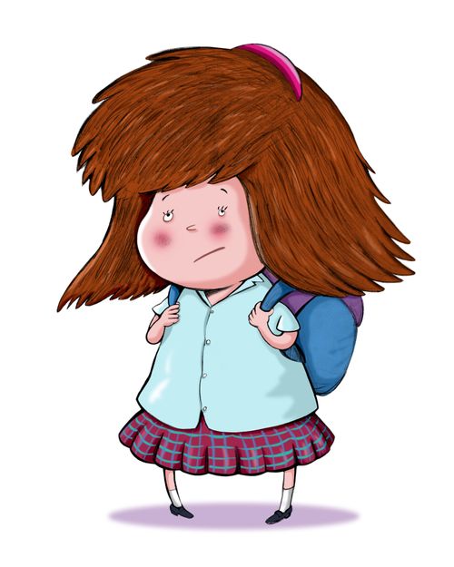 Image of school girl with backpack.