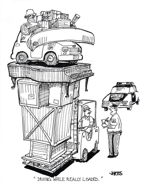 'Driving while really loaded.'