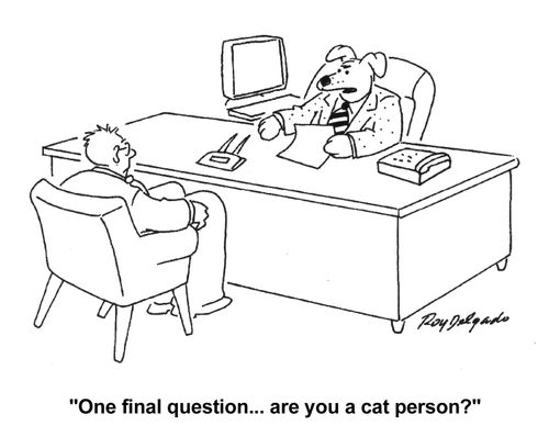 'One final question...are you a cat person?'