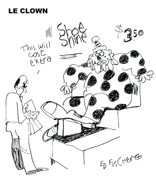 Shoe shine: 'This will cost extra.'