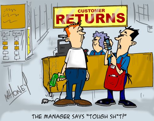 'The manager says 'tough sh*t'.'