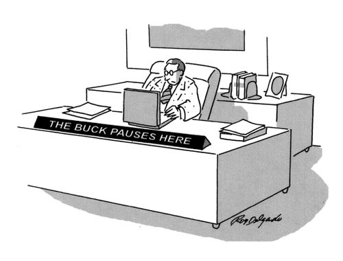 The buck pauses here.