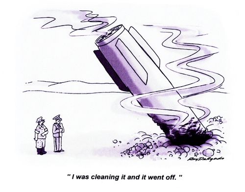 'I was cleaning it and it went off.'