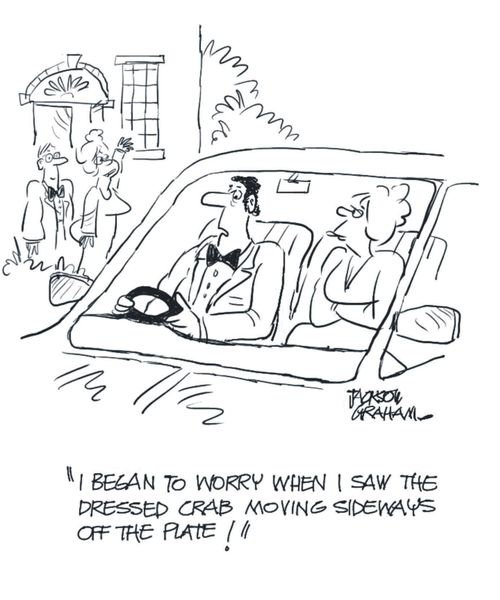 'I began to worry when I saw the dressed crab moving sideways off the plate!'