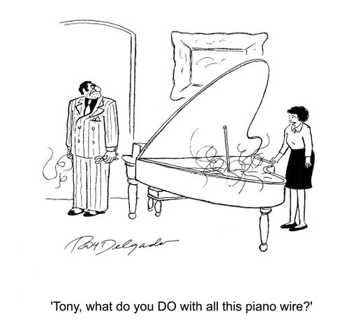 'Tony, what do you do with all this piano wire?'