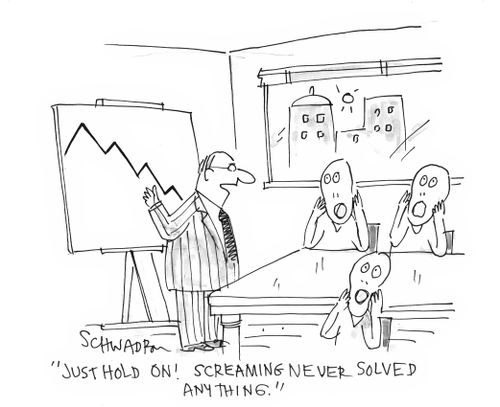 'Just hold on! Screaming never solved anything.'