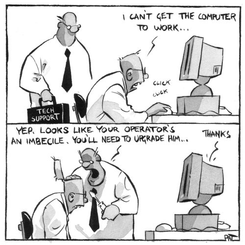 'I can't get my computer to work.'