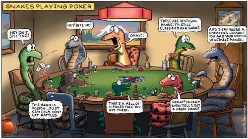Snakes Playing Poker...