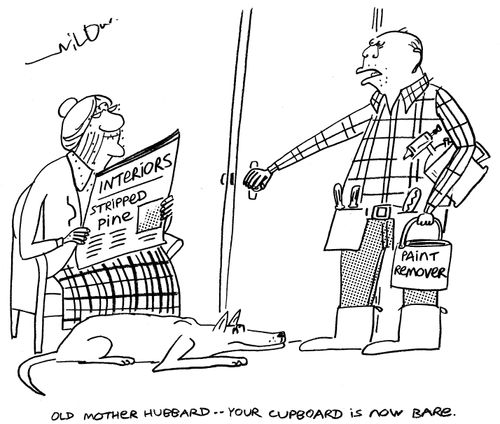 'Old mother hubbard --  your cupboard is now bare.'