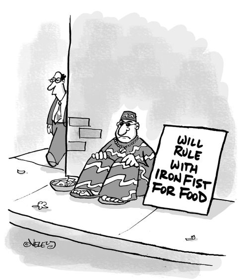 Will rule with iron fist for food.