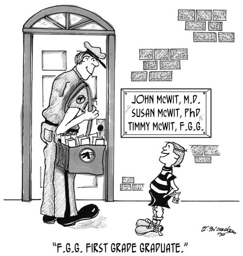 'F.G.G. First Grade Graduate.'