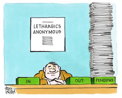 Lethargics Anonymous - In, Out and Pending Trays.