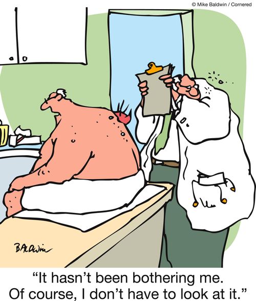'It hasn't been bothering me. Of course, I don't have to look at it.'