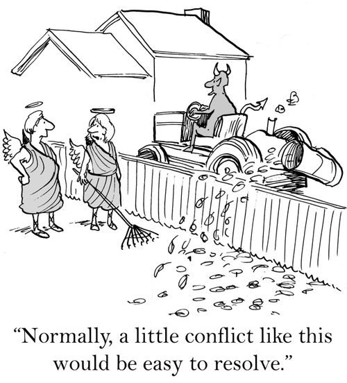 'Normally, a little conflict like this would be easy to resolve.'