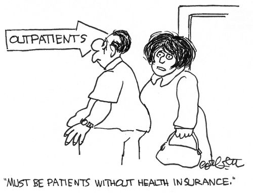 Outpatients - 'Must be patients without health insurance.'