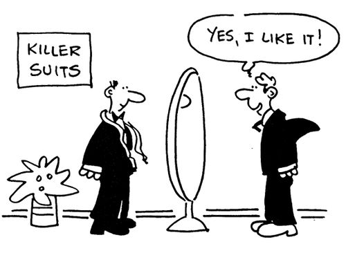 At the suit makers
