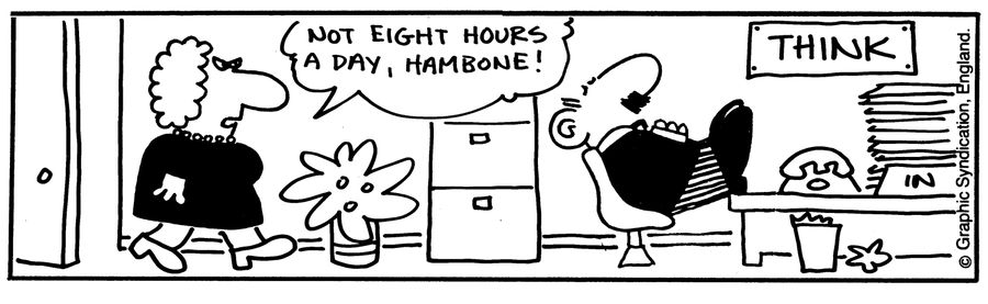 'Not eight hours a day, Hambone!'
