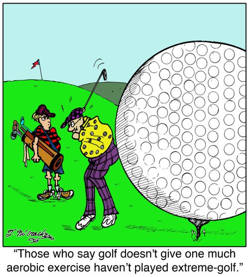 Those who say golf doesn't give one much aerobic exercise haven't played extreme-golf.