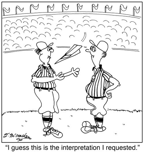 'I guess this is the interpretation I requested.'