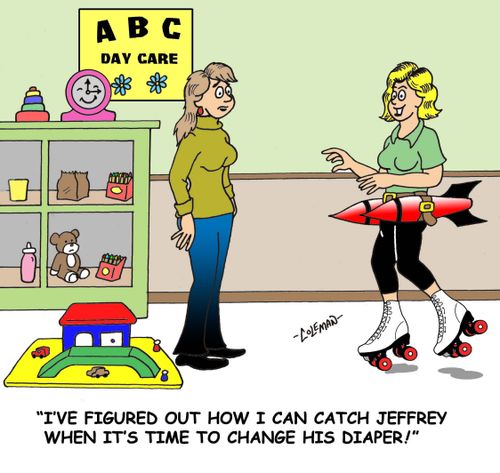 Catching Jeffrey To Change His Diaper.