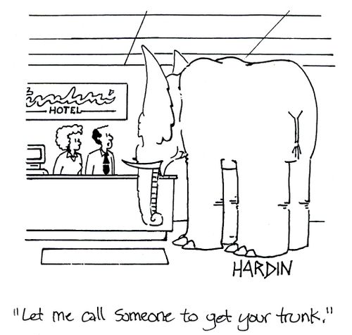 'Let me call someone to get your trunk.'