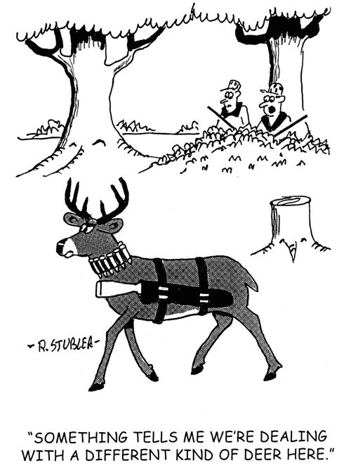'Something tells me we're dealing with a different kind of deer here.'