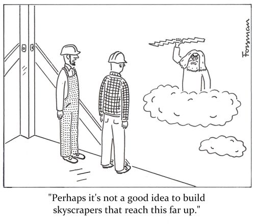 'Perhaps it's not a good idea to build skyscrapers that reach this far up.'