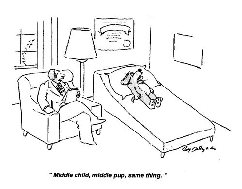 'Middle child, middle pup, same thing.'
