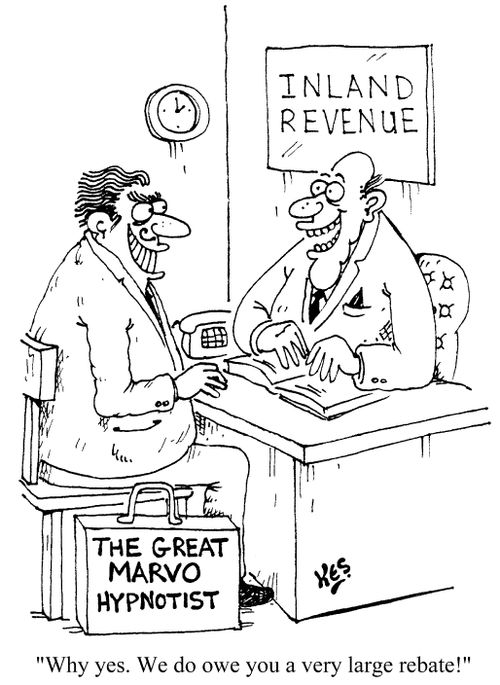 'Why yes. We do owe you a very large rebate!'