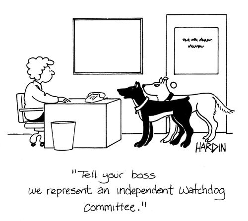 'Tell your boss we represent an independent watchdog committee.'