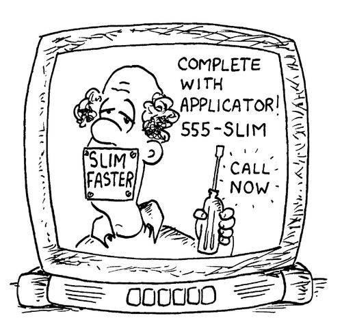 "Slim Fast! Complete with applicator!"