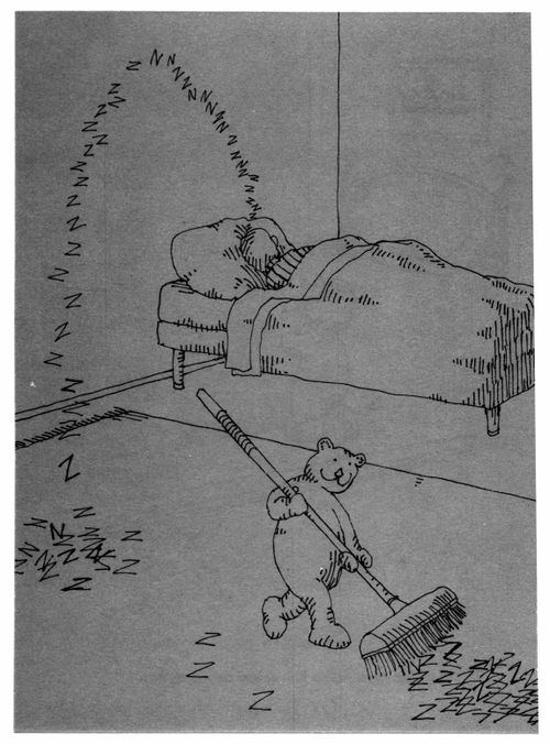 Teddy sweeping up zzz