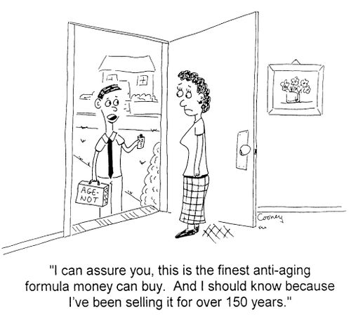 Door to door salesman selling anti aging cream