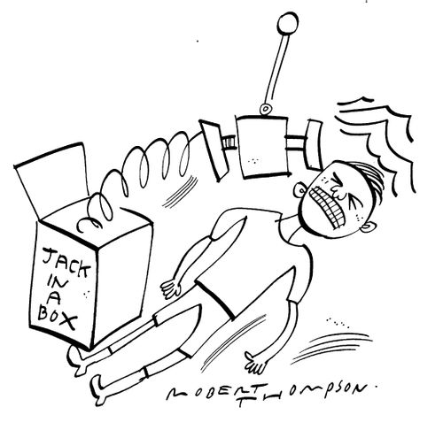 Boy hit by 'Jack in a box'