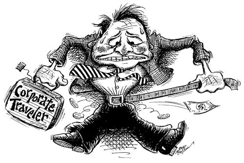 'Corporate traveler' tightening his belt