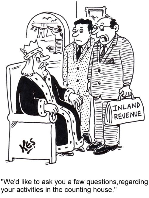 'We'd like to ask you a few questions, regarding your activities in the counting house.'
