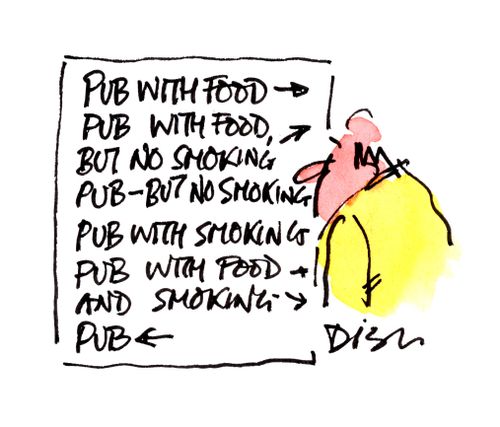 Non-smoking pubs.