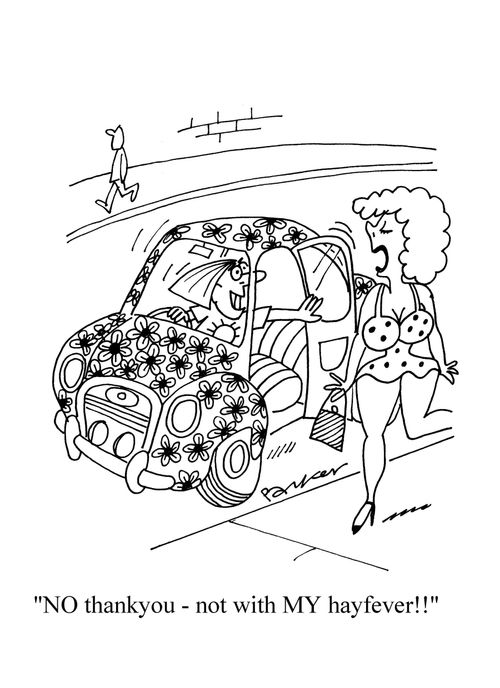 'NO thankyou- not with MY hayfever!!'