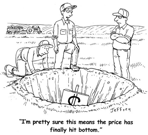 'I'm pretty sure this means the price has finally hit bottom.'