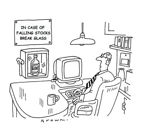 In case of falling stocks, break glass (bottle of gin).
