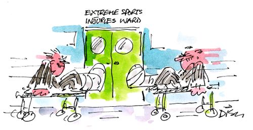 Extreme sports injuries ward.