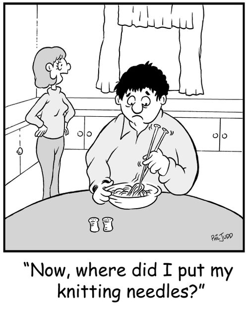 'Now where did I put my knitting needles?'